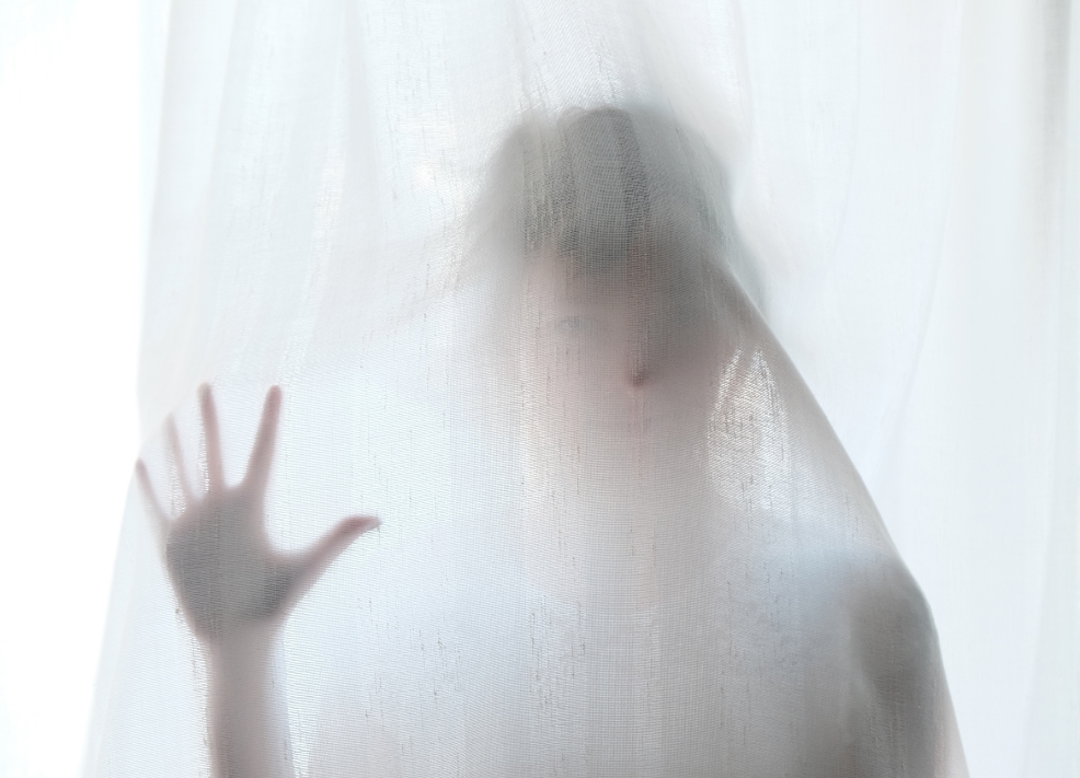 Ghost behind curtain
